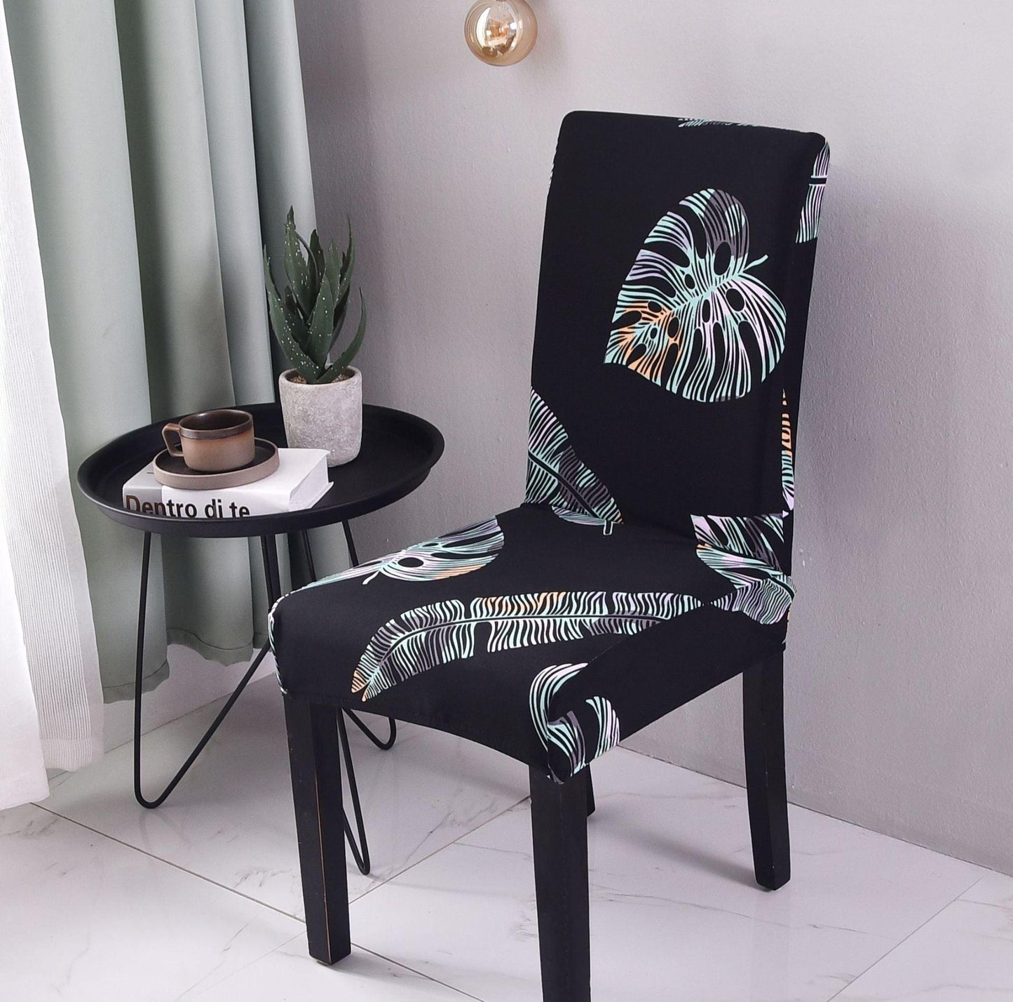 Funda de Silla de Comedor Impresa Elegante - Estirable y Estilosa
