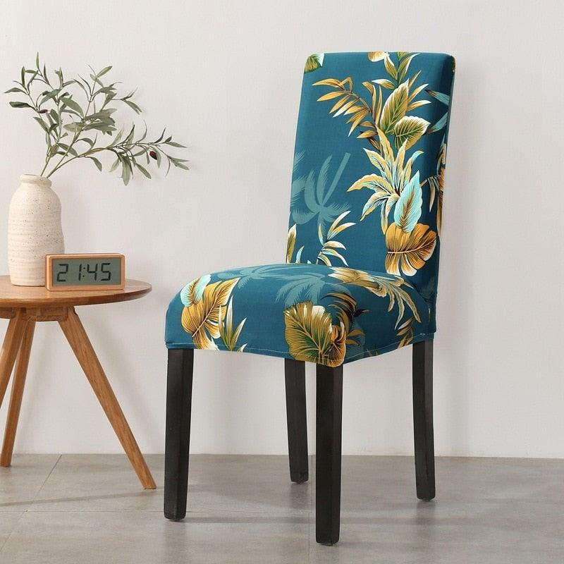Funda de Silla de Comedor Impresa Elegante - Estirable y Estilosa