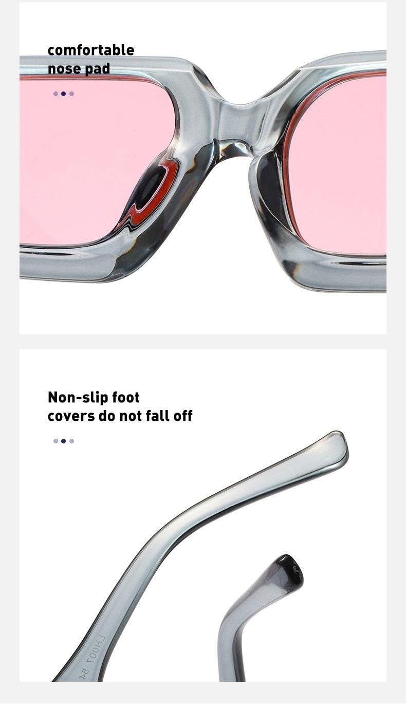 Retro Rectangle Sunglasses for Men & Women - Stylish UV Protection