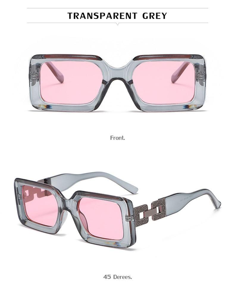 Retro Rectangle Sunglasses for Men & Women - Stylish UV Protection