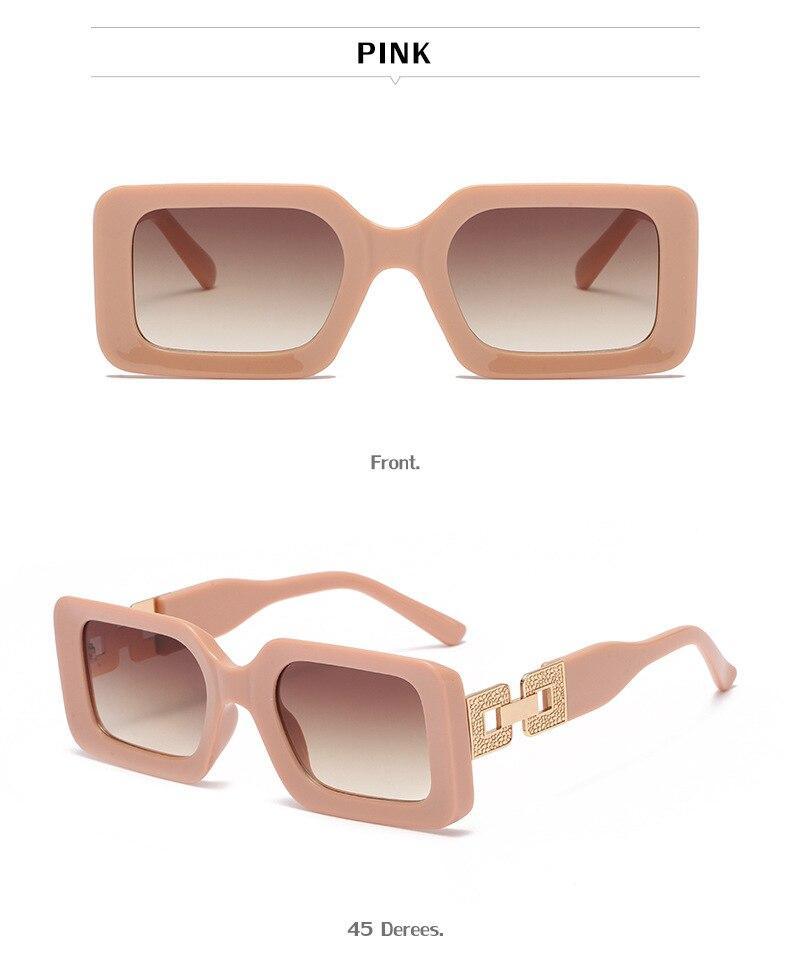 Retro Rectangle Sunglasses for Men & Women - Stylish UV Protection
