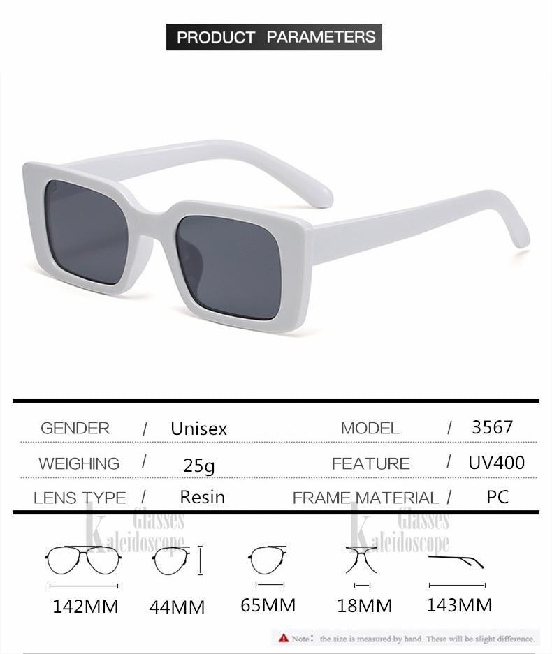 Chic Vintage Rectangle Sunglasses for Women - 90's Inspired Luxury Eyewear - Korvel