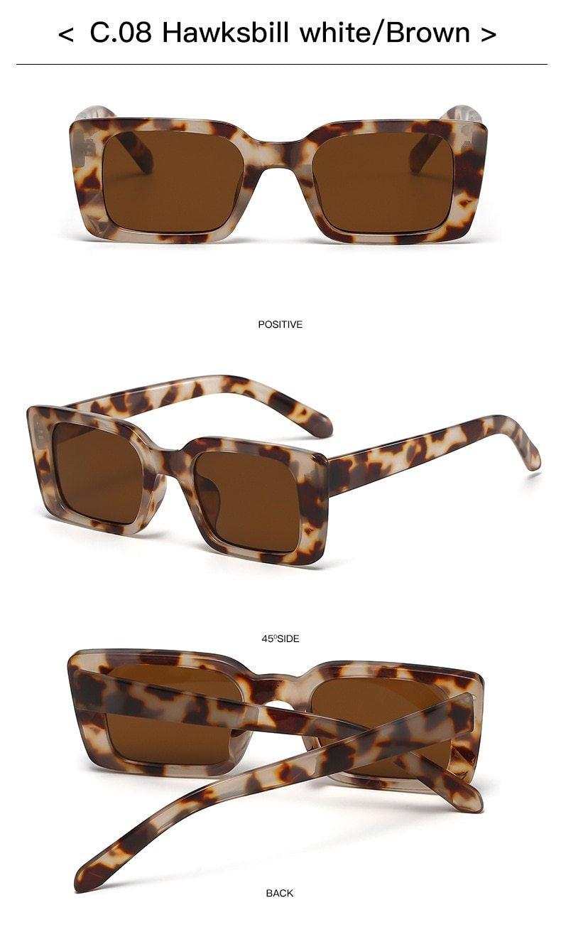 Chic Vintage Rectangle Sunglasses for Women - 90's Inspired Luxury Eyewear - Korvel