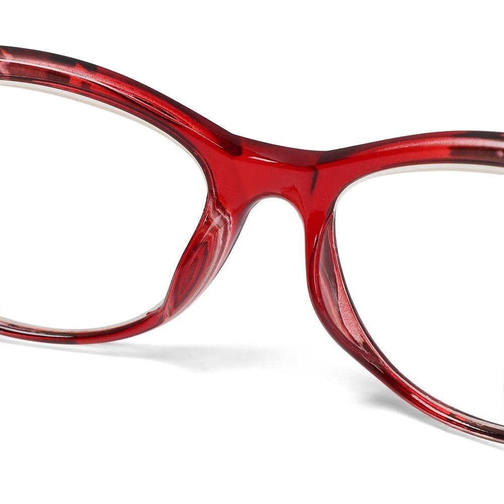 Stylish Cat Eye Reading Glasses for Men and Women - Lightweight Anti-Glare Eyewear with Blue Light Protection (+1.00 to +4.0) - Korvel