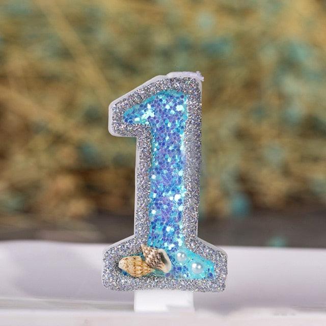 Velas de Cumpleaños con Números de Brillo - Elegantes Adornos para Pasteles 0-9