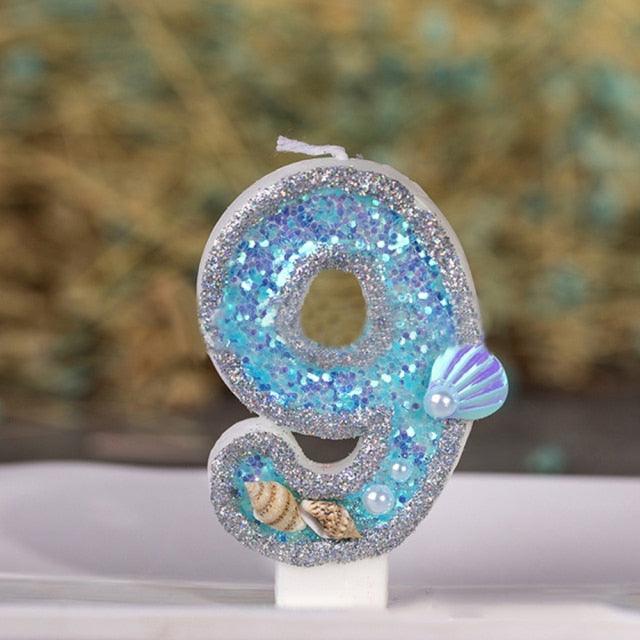 Velas de Cumpleaños con Números de Brillo - Elegantes Adornos para Pasteles 0-9
