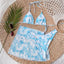 Ensemble de bikini taille haute pour femmes en 3 pièces avec jupe enveloppante