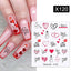 Rainbow Wave Love Heart Pattern Nail Art Decals