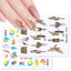 Rainbow Wave Love Heart Pattern Nail Art Decals