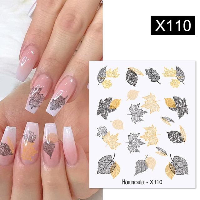 Rainbow Wave Love Heart Pattern Nail Art Decals