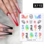 Rainbow Wave Love Heart Pattern Nail Art Decals