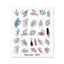 Rainbow Wave Love Heart Pattern Nail Art Decals
