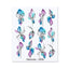 Rainbow Wave Love Heart Pattern Nail Art Decals