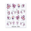 Rainbow Wave Love Heart Pattern Nail Art Decals