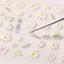 Elegant White Flower Lace Nail Art Stickers