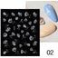 Elegant White Flower Lace Nail Art Stickers