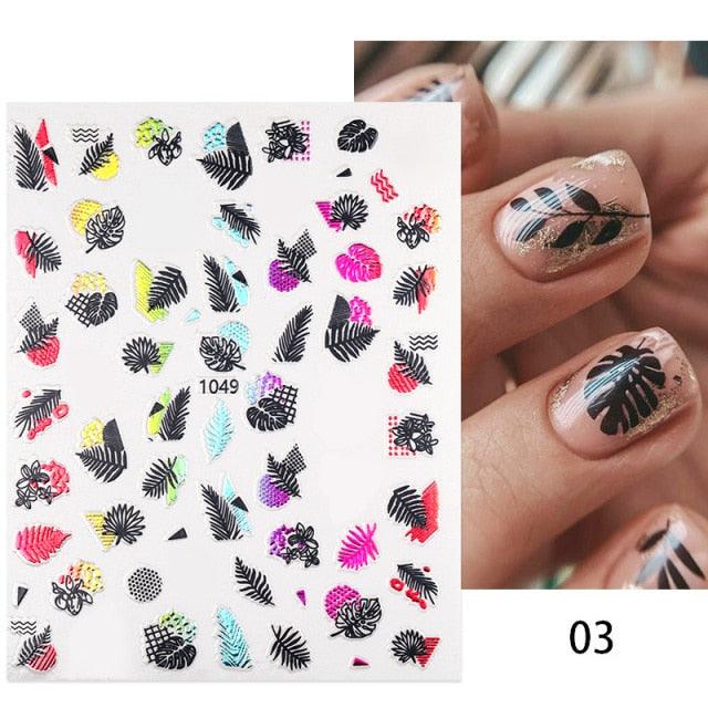 Elegant White Flower Lace Nail Art Stickers