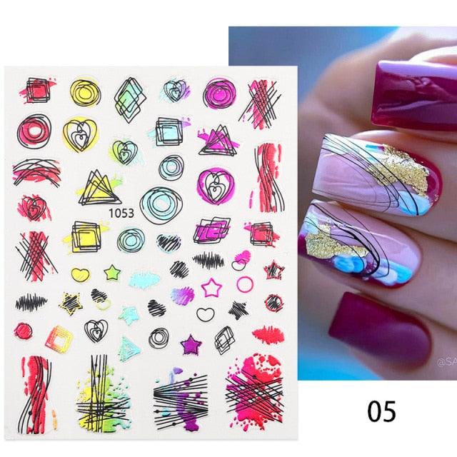 Elegant White Flower Lace Nail Art Stickers