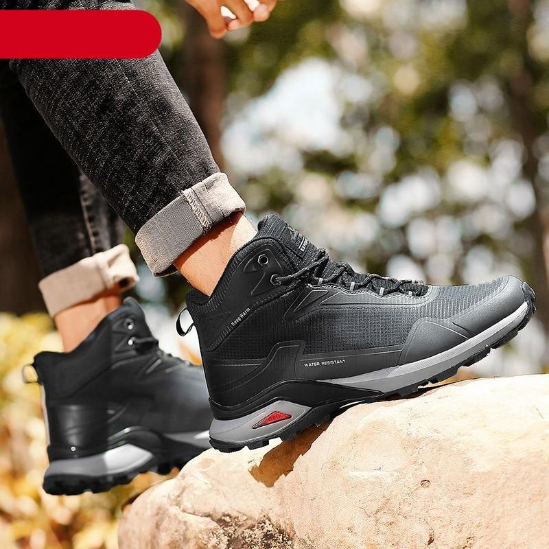 Chaussures de randonnée imperméables camouflage pour hommes avec soutien de la cheville