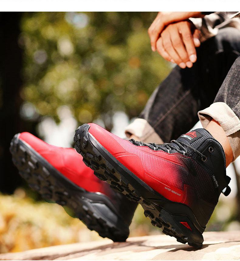 Chaussures de randonnée imperméables camouflage pour hommes avec soutien de la cheville