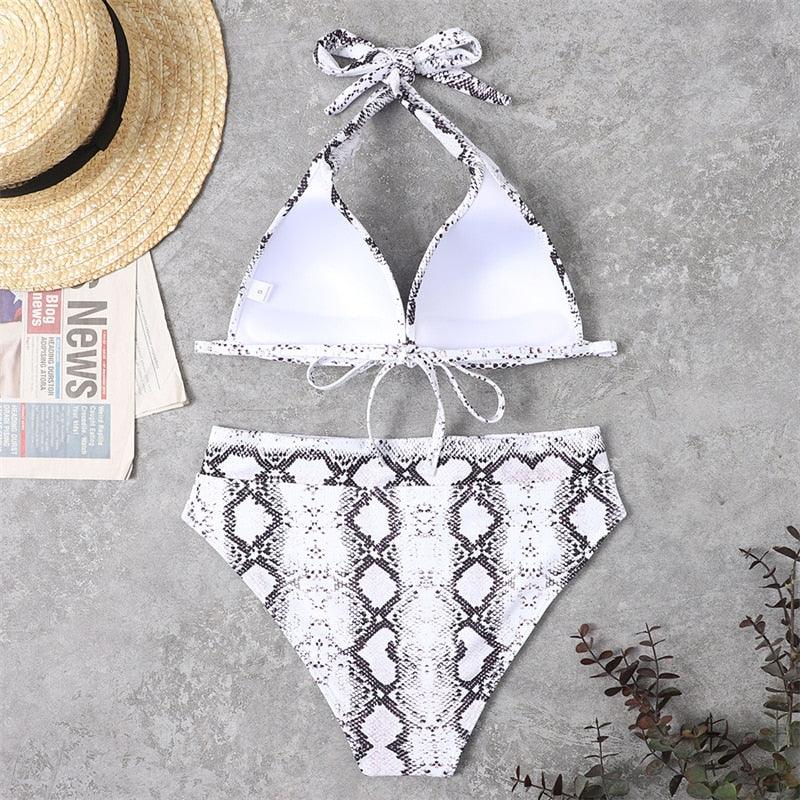 Elegant High Waist Push Up Bikini Set for Women