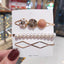 Juego de Clips para el Cabello Geométricos de Perlas Elegantes para Mujeres