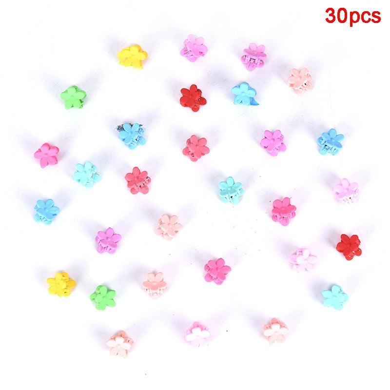 30-Piece Candy Color Hair Clip Set for Girls