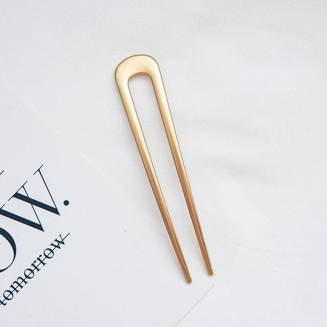 Palillos de Pelo en Forma de U Elegantes para Mujeres - Accesorios de Pelo Coloridos