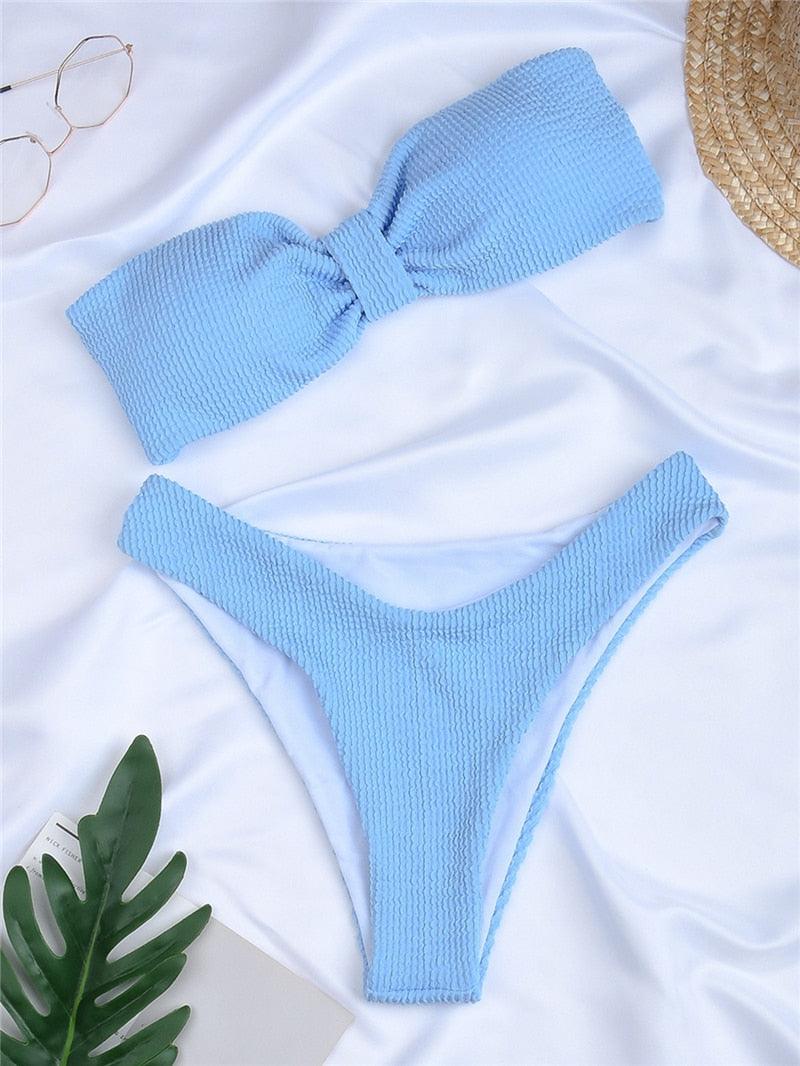 Elegant One-Shoulder Bikini Set for Women