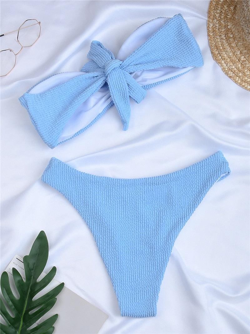 Elegant One-Shoulder Bikini Set for Women
