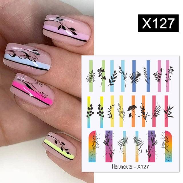 Spring Green Theme Water Decal Stickers for Nail Art