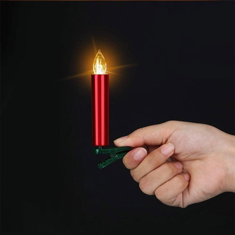 Velas de Taper Sin Llama Color Marfil con Temporizador a Control Remoto