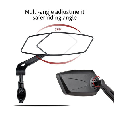 Adjustable Bicycle Handlebar Rear View Mirror for Safe Cycling