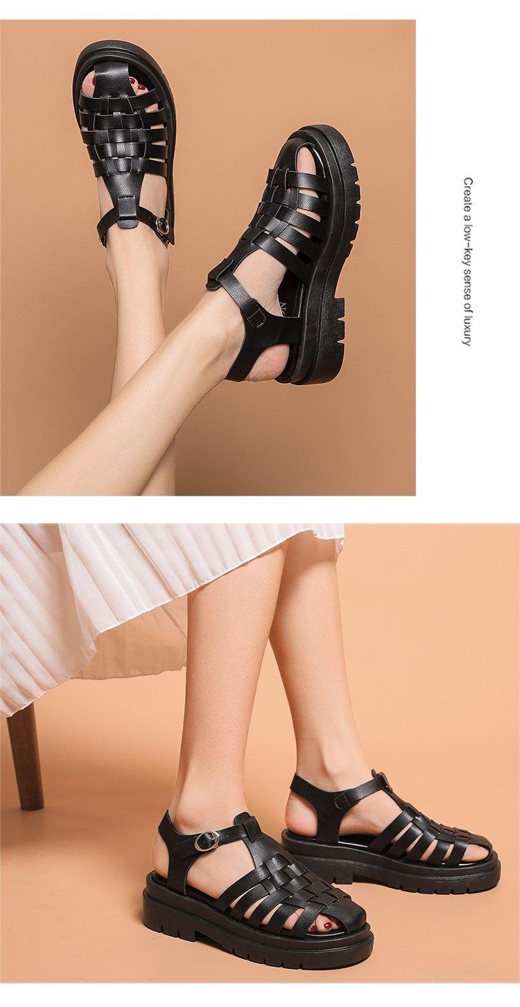 Sandales à plateforme pour femmes avec boucle - Chaussures d'été élégantes