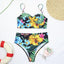 Ensemble de bikini noir taille haute de luxe pour femmes