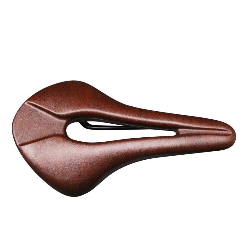 Bike Saddle Hollow Bicycle Cushion One-Piece PU Leather Soft Comfortable Seat For Men Women Road Mountain Cycling Saddles Bicycle Seat Waterproof Comfortable Road Bike Saddle Memory Foam Padded Replacement For Road Bikes - Korvel
