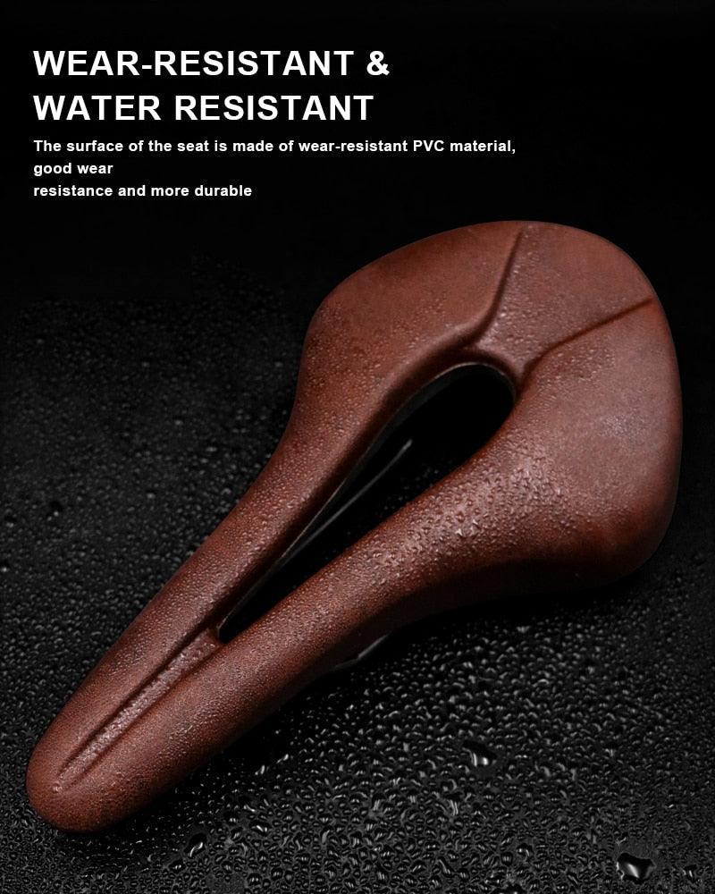 Bike Saddle Hollow Bicycle Cushion One-Piece PU Leather Soft Comfortable Seat For Men Women Road Mountain Cycling Saddles Bicycle Seat Waterproof Comfortable Road Bike Saddle Memory Foam Padded Replacement For Road Bikes - Korvel