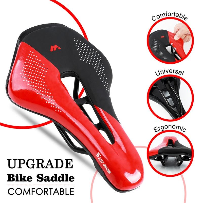 Premium Leather Bicycle Saddle for Comfort and Performance