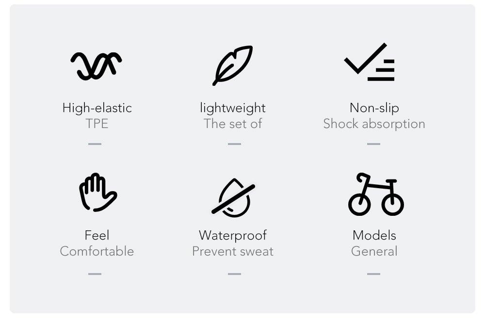 Poignées de Guidon de Vélo Étanches Ergonomiques - Design Antidérapant