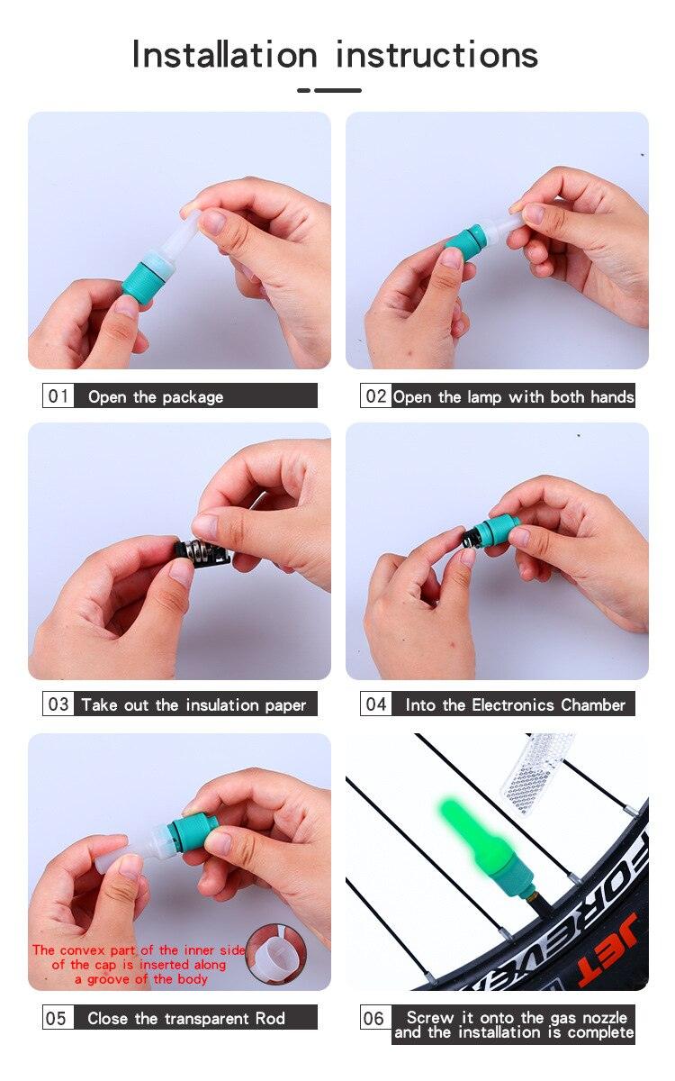 1PCS New Bike Spoke Light Mini Plastic LED Bicycle Wheel Spoke Light Flash Modes Waterproof LED Bicycle Spoke Light Changes Patterns Fashion Bicycle Rim Lights For Bike - Korvel
