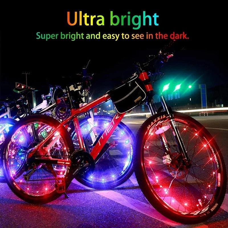 Vibrant Waterproof LED Bike Wheel Lights - Enhance Safety & Style for Night Rides - Korvel
