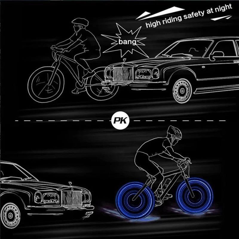 Vibrant Waterproof LED Bike Wheel Lights - Enhance Safety & Style for Night Rides - Korvel