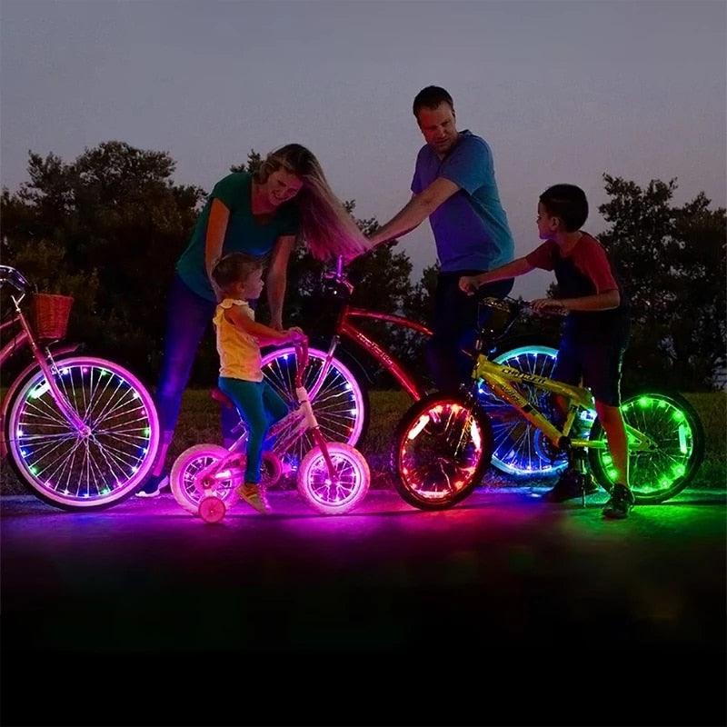 Vibrant Waterproof LED Bike Wheel Lights - Enhance Safety & Style for Night Rides - Korvel