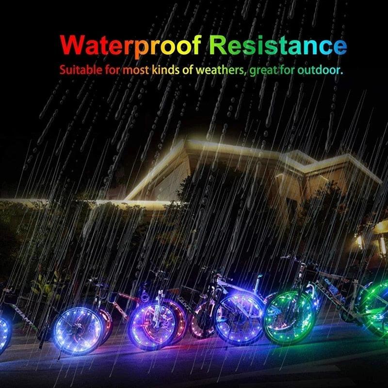 Vibrant Waterproof LED Bike Wheel Lights - Enhance Safety & Style for Night Rides - Korvel