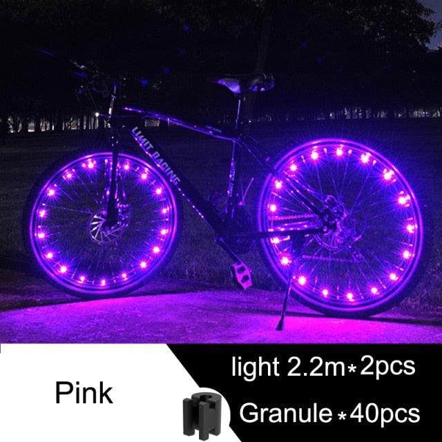 Vibrant Waterproof LED Bike Wheel Lights - Enhance Safety & Style for Night Rides - Korvel