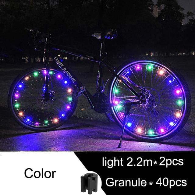 Vibrant Waterproof LED Bike Wheel Lights - Enhance Safety & Style for Night Rides - Korvel
