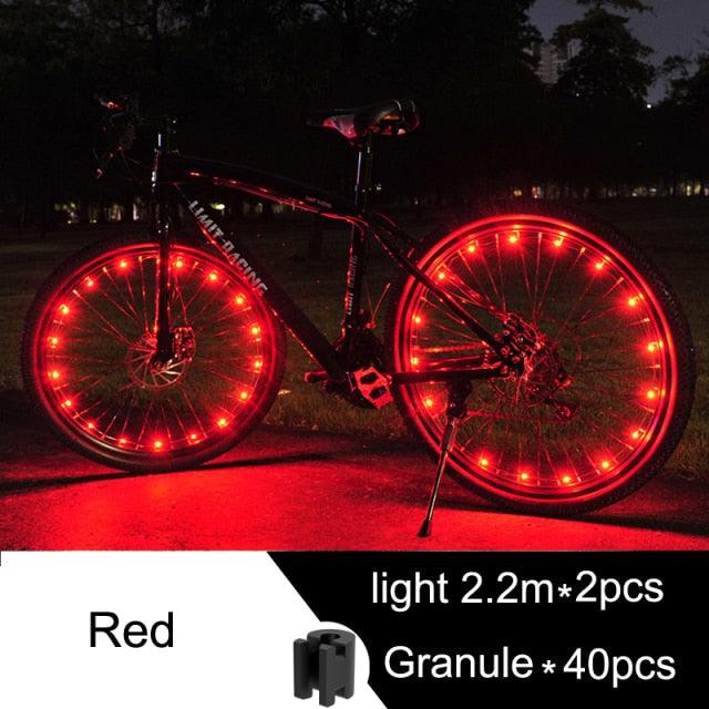 Vibrant Waterproof LED Bike Wheel Lights - Enhance Safety & Style for Night Rides - Korvel