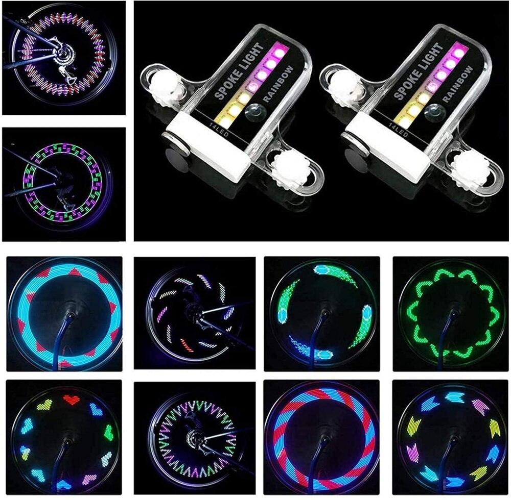 1PC Bike Spoke Light Mini LED Bicycle Wheel Decorative Tire Valve Caps Lamp Cycling Warning Lights LED Bicycle Wheel Lights Neon Flashing Lamp Glow In The Dark Cool Safe Accessories - Korvel