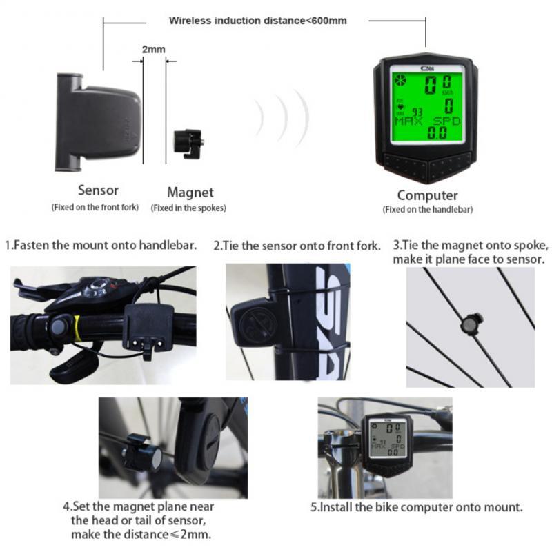 Premium Wireless Bicycle Computer with Backlit Display