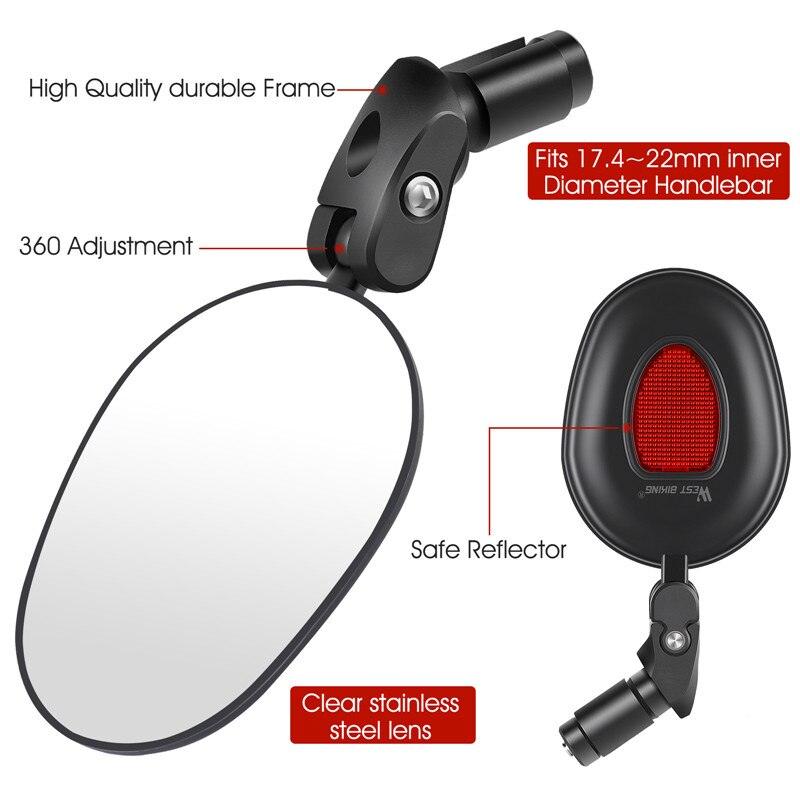 Miroir de vélo arrière ajustable pour un cyclisme en toute sécurité